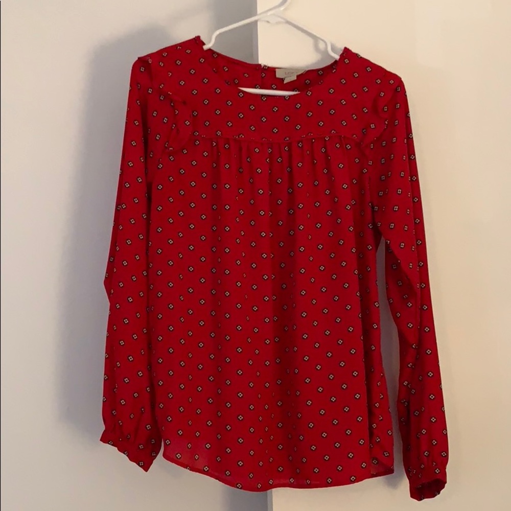 Red LOFT blouse
